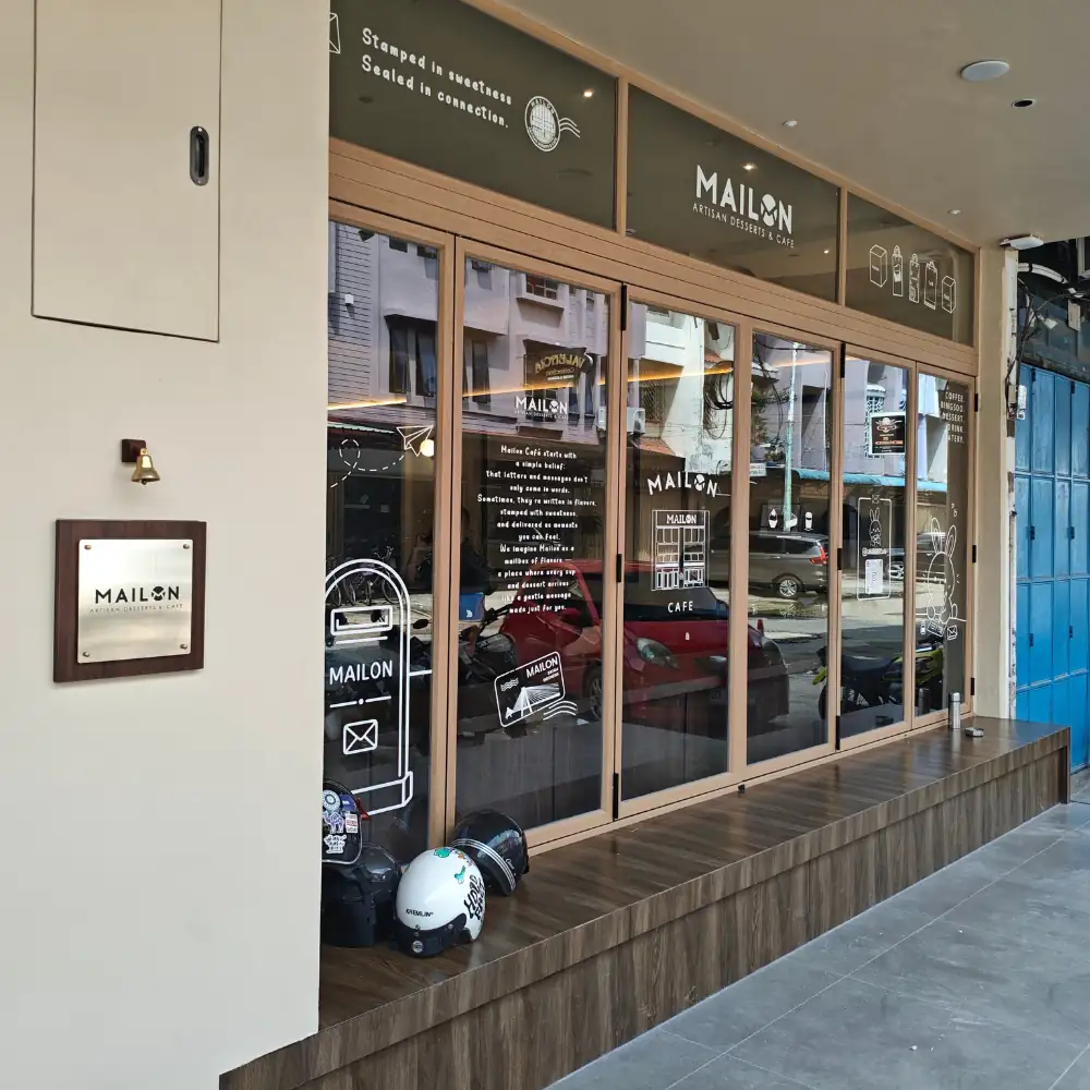 Mailon Cafe Interior with Postal Lockers